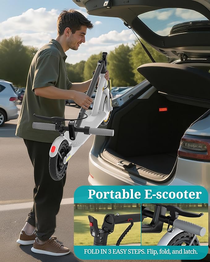 Electric Scooter - 8.5"/10" Solid Tire, Powerful 350W/500W Motor, Top Speed 19 MPH, Max 16-22 Miles Ranges, Load 265LBS, Aluminum Alloy Frame Foldable Commuting Escooter for Adults & Teens