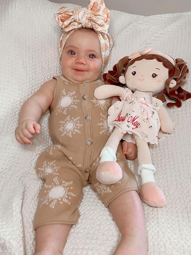 LeyaDoll Soft Baby Doll Toys (16''), My First Baby Rag Doll for 1 Year-Old Girl Birthday Gift, Christmas Plush Toys Gift for Toddler Kids Infants -Princess Breeze