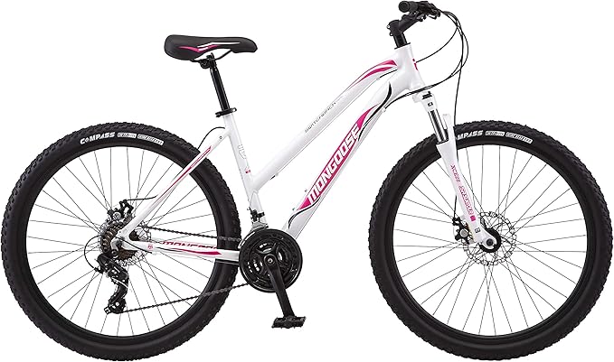 Mongoose Switchback Comp Expert Sport Trail Mountain Bike for Adult Men Women, 16/18/21-Speed Options, 27.5-Inch Wheels, Disc Brakes, Small Medium or Large Aluminum Frames, Hardtail Bicycles