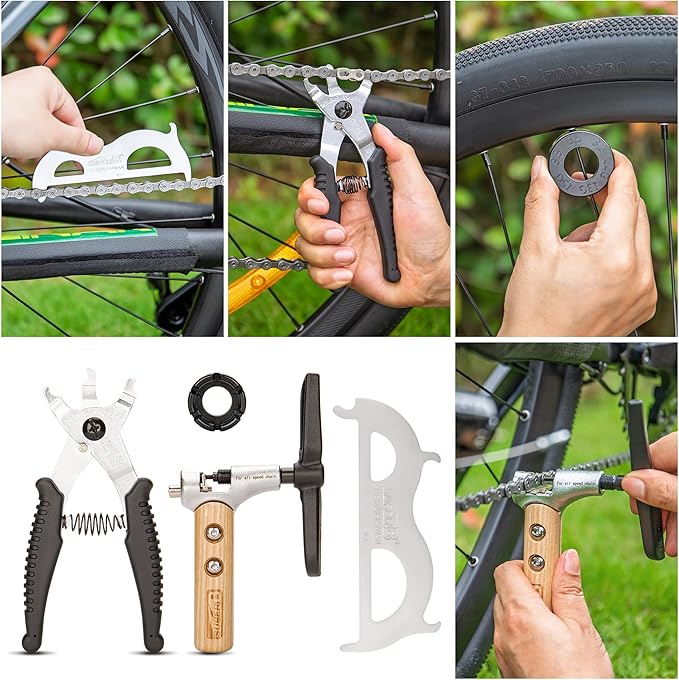 Bicycle Tool Set - Bike Repair Kit with Carry Case - Bike Maintenance Tools for Road Bikes and Mountain Bikes, Repairing Tyres, Brakes, Chains, Pedal, Crank Puller