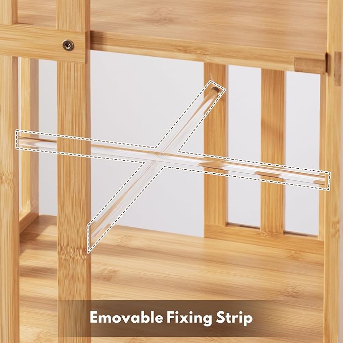 YOWOS Rotating Bookshelf Tower, 360 Display Spinning Bookcase, Bamboo Bookshelf Floor Standing Storage Rack, Wood Narrow Book Shelf Organizer for Kids&Adults(Nature, 6 Tier)