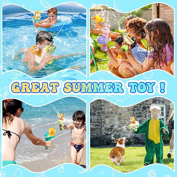 Dolanus Water Gun Toys for Kids Ages 3-8: Mini Animal Water Guns, Squirt Guns, Party Favors, Outdoor Toys