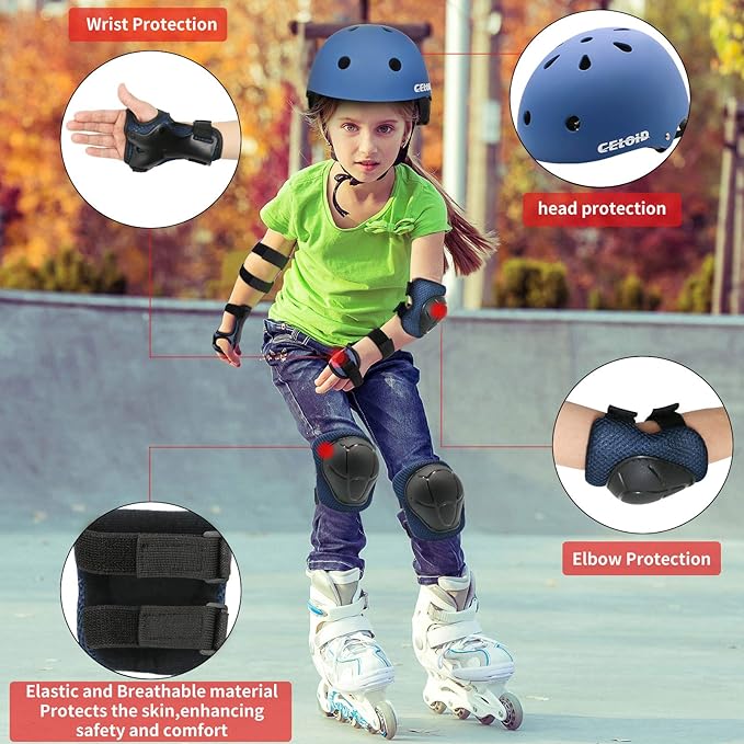 Kids Bike Helmet,Toddler Skateboard Helmets for Ages 2-3-5-8-14 Years Boys Girls，Adjustable Multi-Sport Bicycle Skateboarding Football Roller Skating Scooter Rollerblade Balance Bike Helmet