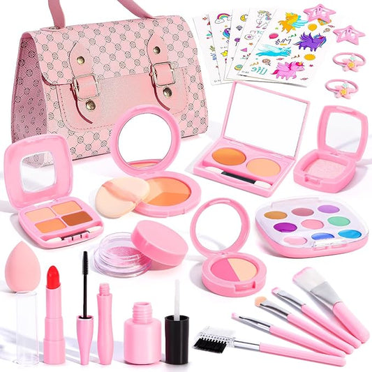 Play Makeup Set for Kids 3-5, Pretend Kids Fake Makeup Kit for Toddlers, Little Girl Make Up Kits 4-6, Fake Make up Toys for Birthday Unicorn Gift, Toys for 3 4 5 6 7 8 Year Old Girls