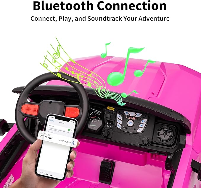 24V 2 Seater Ride on Toy for Big Kids, Electric SUV Kids Car to Drive with Parent Remote, 2WD/4WD Switchable - Pink