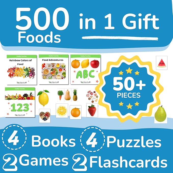 Preschool Learning Activities, Educational Books, Toddler Flashcards, Montessori Games, Picture Cards, Play Food for Toddlers 1-3, 1 Year Old Girl Gifts and Toys, 2 Year Old Girl Birthday Gift