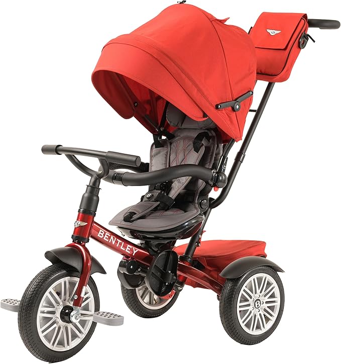 Bentley Trike - All Terrain Toddler Bike 6-in-1, Officially Licensed & Designed by Bentley Motors UK; Baby to Big Kid Tricycle is a Compelling Statement of Performance & Luxury, Dragon Red (6m-5y+)