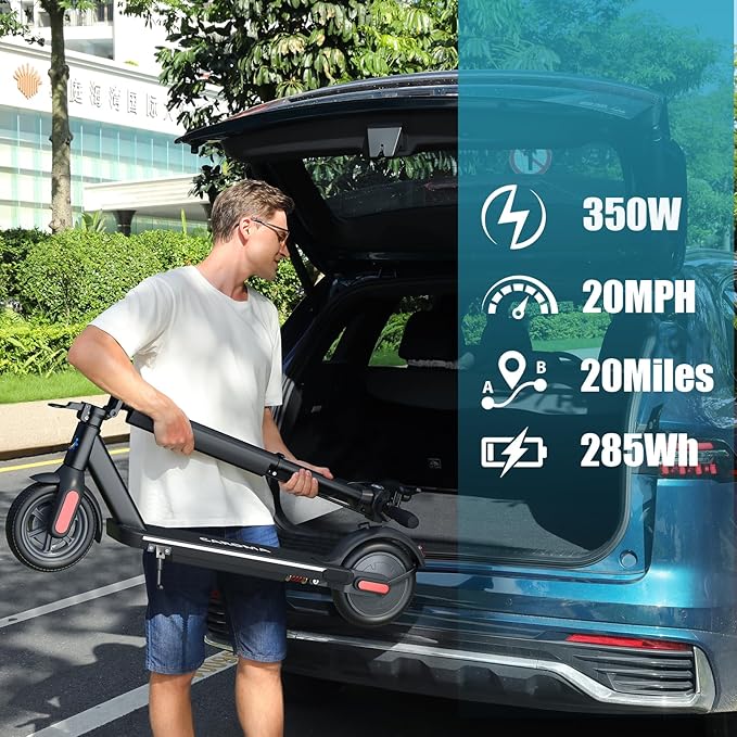 Caroma Electric Scooter, 750/500/350W Motor & 25/20 MPH Speed, Fast Adjustable Electric Scooter for Adults Max 25/20 Miles, Foldable Commuting E-Scooter w. Dual Braking System & Cruise Control