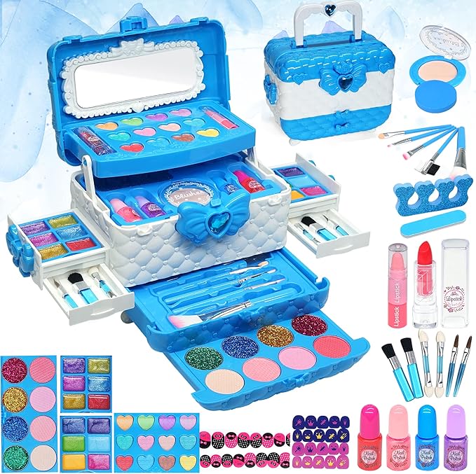 Kids Makeup Sets for Girls - Makeup for Kids, Maquillaje para Niñas, Play Make Up Kit, Best Toys for Little Girl,Princess Toddler Kid Stuff, Ages3456789 10-12 Year Old Girl Birthday Gifts
