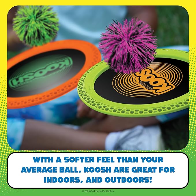 Koosh Paddle Playset – Beach Toys, Outdoor Games for Adults and Family, Outdoor Games for Kids, Fidget Toys for Kids, Ages 4+