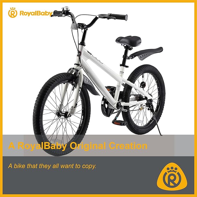 RoyalBaby Kids Bike EZ Balance to Pedal Dual Handbrake Toddlers Boys Girls Bicycle 12-20 Inch for Age 3-10 Years