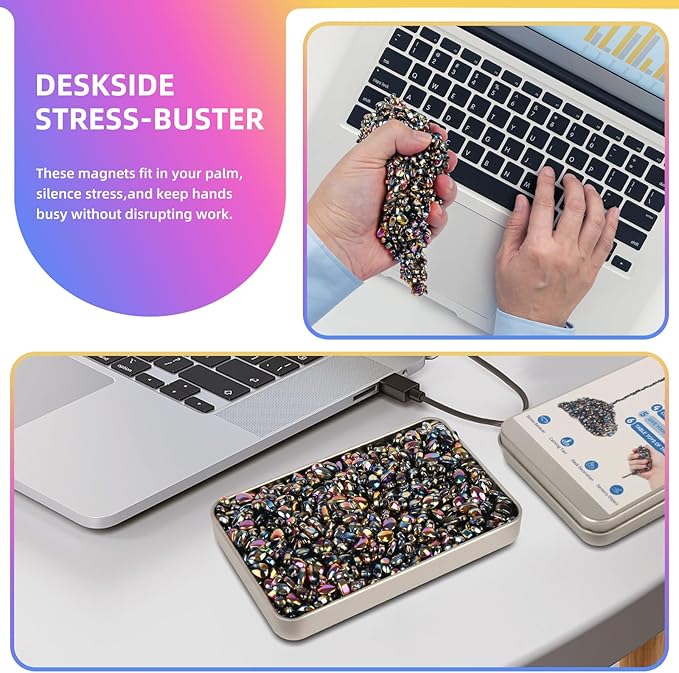 1100pcs Desk Fidget Toys for Adults, Stress & Anxiety Relief, Sensory Fidget Toys for Office, ADHD, Autism,Ideal Gift (1100Pcs Colorful)
