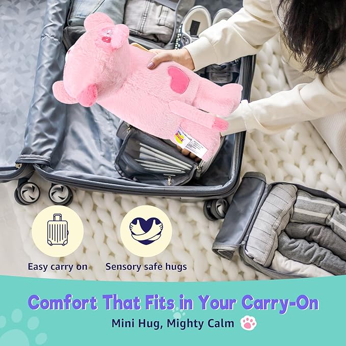 Onsoyours Original Heatable & Weighted Sakura Cat Stuffed Animals, 15" Microwavable Kitten Plushie for Warmth & Stress Relief - Comfort Plush Toys for Kids and Adults