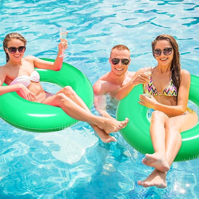 8 Pcs Large Inflatable Pool Float 36 Inches Swimming Ring Pool Floats Adult Inflatable Tube for Summer Vacation Beach River Bachelorette Wedding Party Supplies