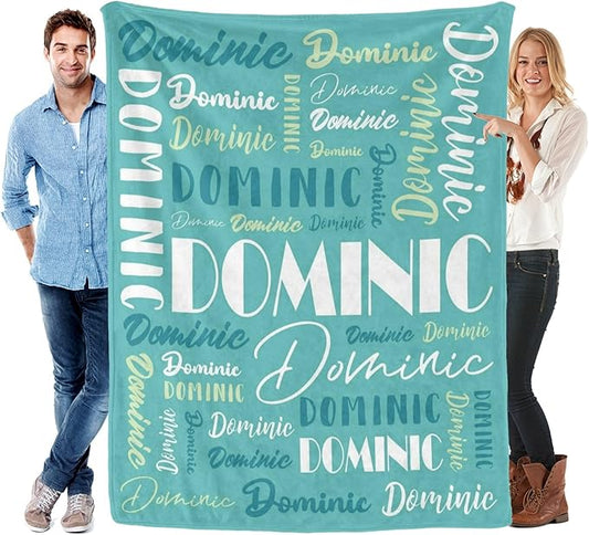Name Blanket Personalized Blanket for Adult Kids Flannel Customize Throw Blanket Custom (Color 20, 40 x 50 Inches)