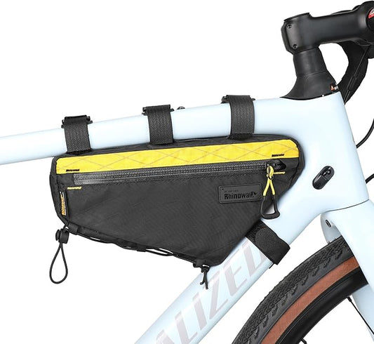 Rhinowalk Bicycle Front Frame Bag Bike Under Top Tube Triangle Bag Lightweight 1.7L Cycling Accessories Nylon Pack Pouch for Mountain Road Bike
