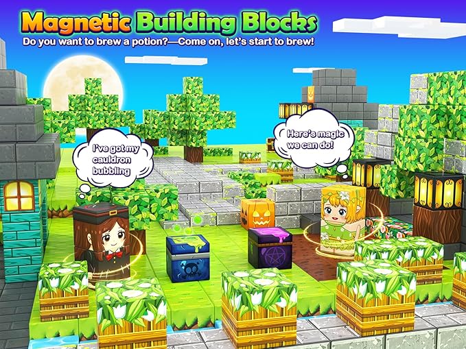 Magnetic Blocks - 150 Building Blocks Mine Magnets Building Craft Autistic Kids Friendly Sensory Toys STEM Creative Toy Game for Kids Age 3-5 4-6 5-7 8-12 - Magical Enchanted Playset