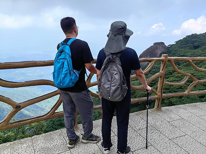 YZAOLL 25L Lightweight Packable Hiking Backpack Waterproof Hiking Daypack for Women Men Gym Backpack Travel Camping Vacation,Black