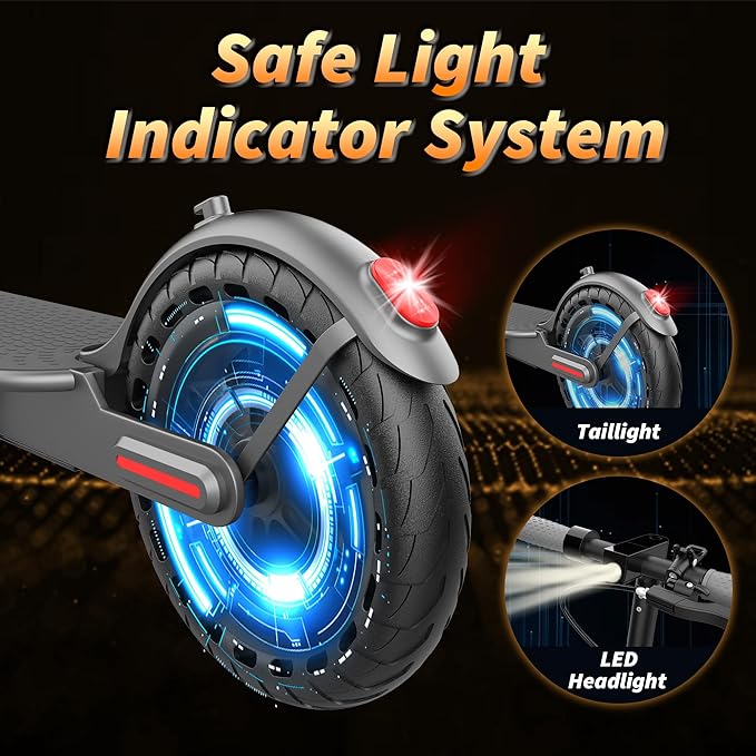 Electric Scooter Adults, Powerful 350W E-Scooter, Max 19 Mph & 15-19 Miles Range Scooters, Folding Scooters with 8.5" Solid Tires, Commuting Scooter Kick Scooter with APP Control (Seats Optional)