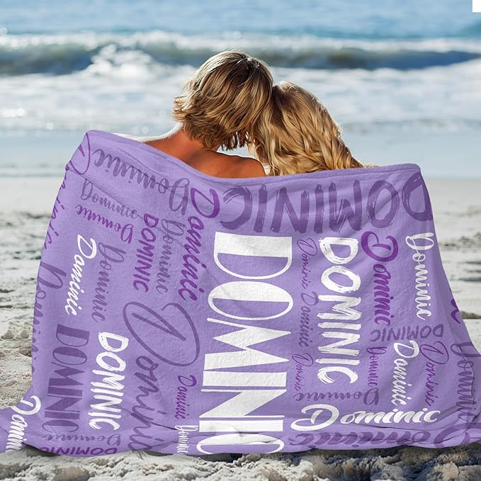 Dr.TOUGH Personalized Name Blanket Personalized Blanket for Adult Kids Flannel Customized Personalized Blankets and Throws