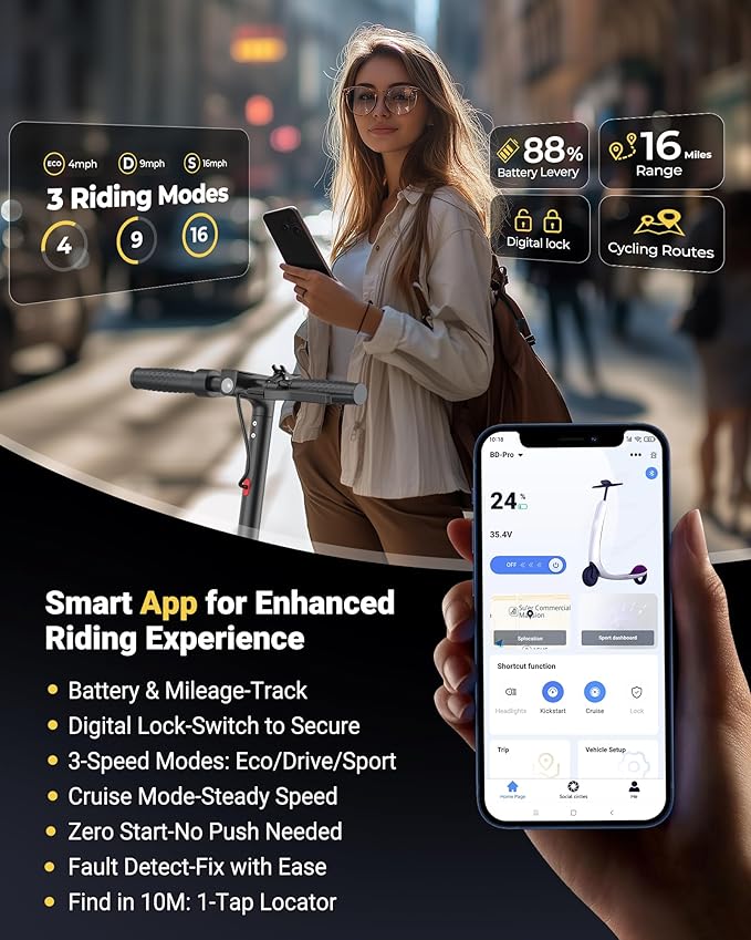 Electric Scooter for Adults, 8.5/10/14" Tires, 19/22Mph, 350W/500W Motor, 21-28 Miles Range, Folding E-Scooter with Dual Suspension,APP(V1/SPRO/MAX/PRO/X1/X1PRO)