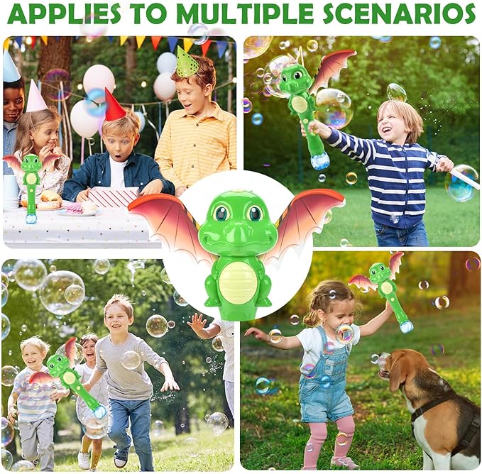Dinosaur Bubble Wand Toys for Kids Age 3 4 5 6 7 8 Years Old: Bubbles Machine for Kids, Toddler Outdoor Toys, Gifts Birthday Presents for 3 4 5 6 Year Old Boys Girls