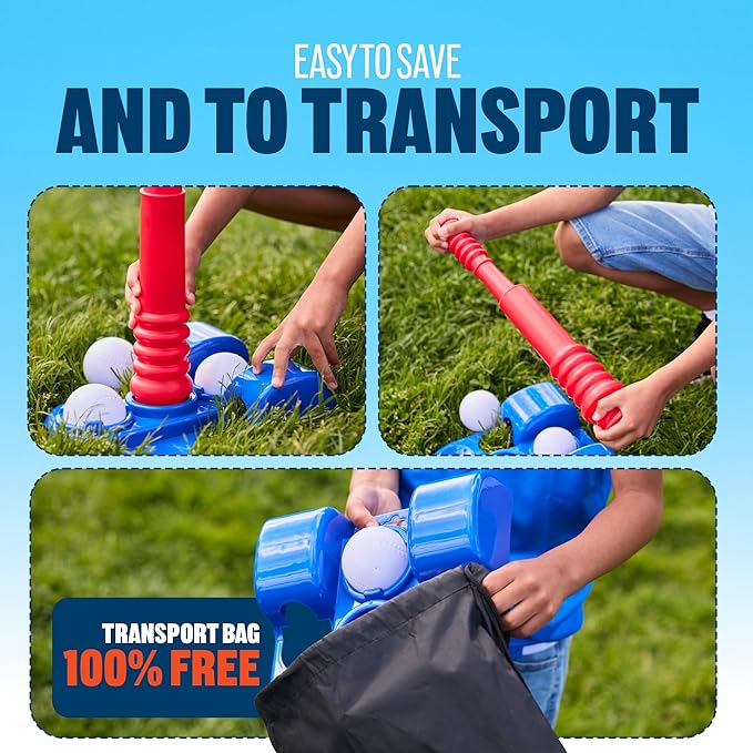 Kids Baseball Training Set – Baseball Bat, Glove, Tee, Pitcher, 4 Balls & Carry Bag – Indoor & Outdoor Sports Toy for Boys & Girls Ages 3-8 – Basebal Starter Kit for Children’s Development