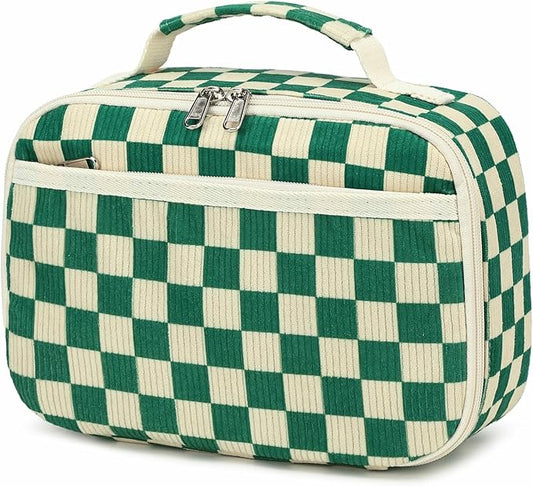 Bluboon Kids Girls Lunch Bag Insulated Lunch Box for school Corduroy Lunch Cooler Organizer School Kids Lunch Tote
