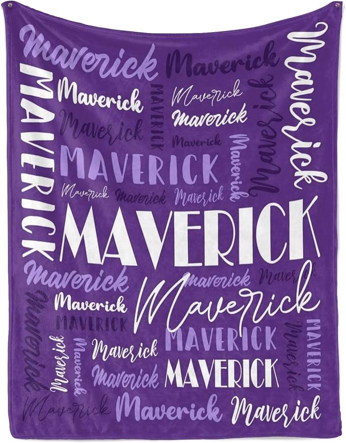 Name Blanket Personalized Blanket for Adult Kids Flannel Customize Throw Blanket Custom (Color 17, 40 x 50 Inches)