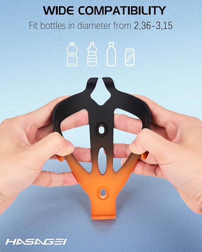 Bike Water Bottle Holder, Durable Non-Slip Lightweight Universal Bicycle Bottle Cage for Mountain/Road Cycling Accessories
