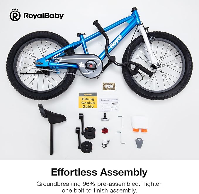 RoyalBaby Kids Bike EZ Freestyle Training Free Balance to Pedal Easy Learning Bicycle, 12-18 Inch for Toddlers to Big Kids