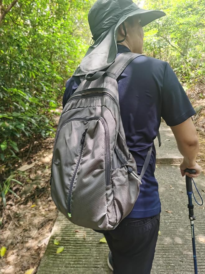 YZAOLL 25L Lightweight Packable Hiking Backpack Waterproof Hiking Daypack for Women Men Gym Backpack Travel Camping Vacation,DarkGray