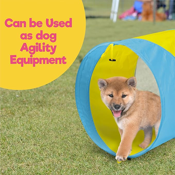 Hide N Side 6ft Crawl Through Play Tunnel Toy, Pop up Tunnel for Kids Toddlers Dogs Babies Infants & Children Gift Indoor & Outdoor Action Toy Tunnel