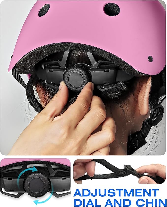 Kids Bike Helmet, Adjustable and Multi-Sport, from Toddler to Youth, 3 Sizes