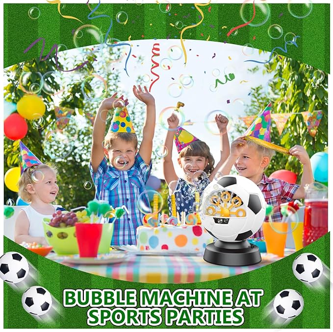 Soccer Bubble Machine, Toy for Ages 5-7 Year Olds, Kids & Toddlers, Birthday Gift for 3 4 5 6 7 8 Year Old Boys Girls, Suitable for Party, Outdoor & House Activities with Bubbles