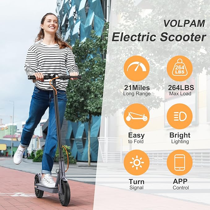 8.5/10 Inches Electric Scooter Adult, 19/22 MPH Top Speed, 350W/500W Powerful Motor, 21/22/28 Miles Long Range, Folding E-Scooter for Adults, E Kick Scooter Dual Braking