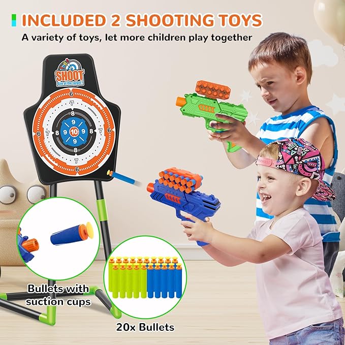 GMAOPHY 2 Pack Bow and Arrow Toy for 5 6 7 8 9 10 11 12 Year Old Boys, Birthday for Kids, Indoor Outdoor Sport Games Toys for Ages 4-8 8-12, LED Light Up Archery Set with 20 Suction Cup Arrows