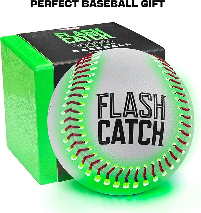 Rechargeable Light Up Baseball - Sports Gifts for Boys - Ball Accessories Gear Gift Ideas for Teenage Boy - Glow in Dark Balls - Cool Stuff for Teen Kids Age 8, 9, 10, 11, 12, 13, 14 Year