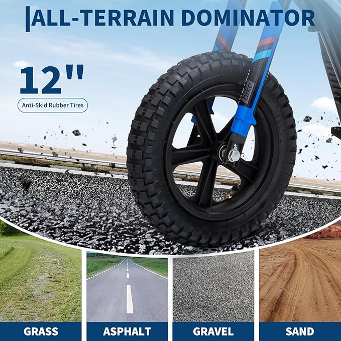 24V Electric Dirt Bike for Kids, 350w Electric Motorcycle for Kids - Up to 13.67Mile/h Long-Range, Ride on Motorcycle with Rear Wheel Suspension, 12 Miles Range, Twist Grip Throttle, Rubber Tire