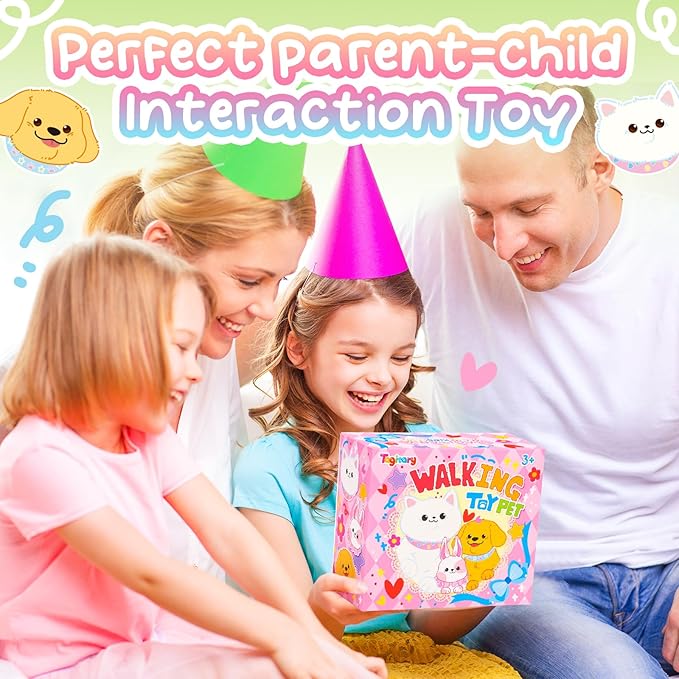 Tagitary Plush Toys Hopping Easter Stuffed Bunny with Sounds,Wiggling Ears,Jumping,Twitching Mouth and Nose,Easter Basket Stuffer Decor School Prize Birthday Gift for Kids