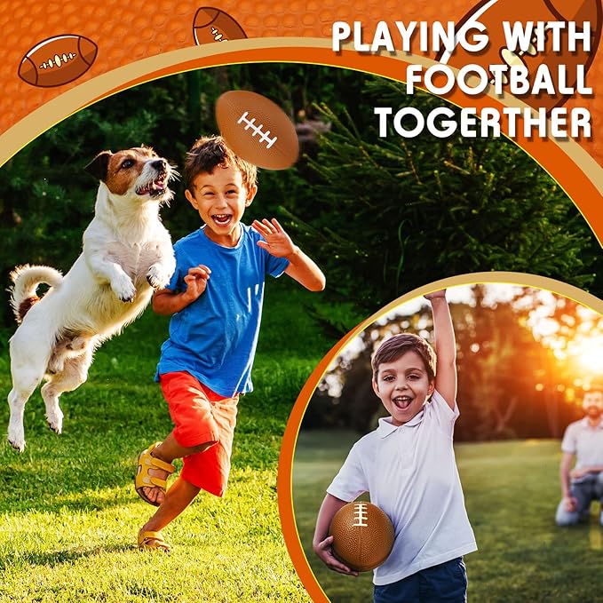 Jerify 12 Pcs Mini Footballs for Kids, 4.72 Inch Foam, Brown, American Football, Bulk Stress Balls for Birthday Party Favors