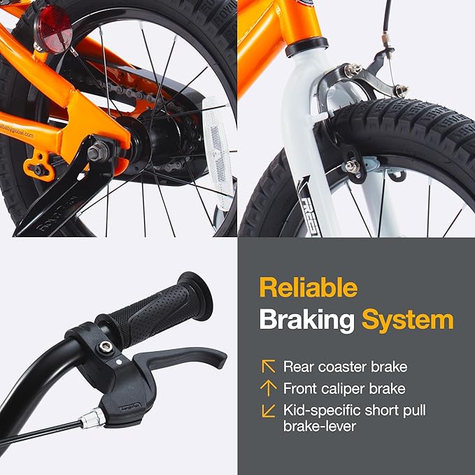 RoyalBaby Kids Bike EZ Freestyle Training Free Balance to Pedal Easy Learning Bicycle, 12-18 Inch for Toddlers to Big Kids