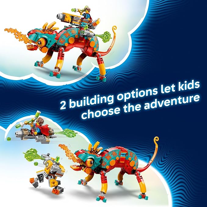LEGO DREAMZzz Mateo’s Fire Chameleon Building Toy - Pretend Play Set for Kids, Ages 7+ - Storytelling Toy for Boys & Girls - 2 Construction Modes for Pretend Play - Gift Idea for Birthdays - 71492