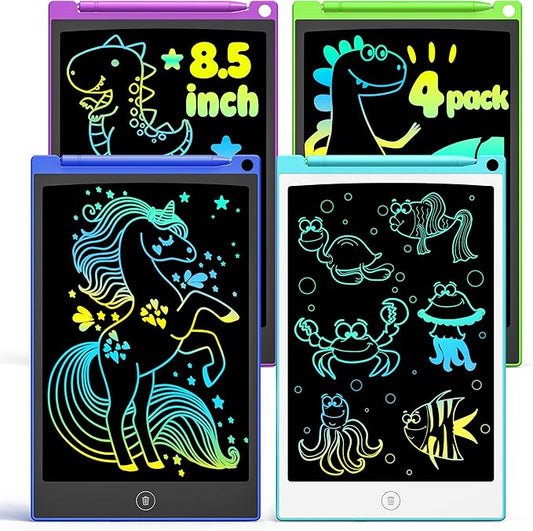 TECJOE LCD Writing Tablet, 8.5 Inch Colorful Doodle Board Drawing Tablet for Kids, Kids Travel Games Activity Learning Toys Birthday Gifts for 3 4 5 6 Year Old Boys Girls Toddlers Preschooler