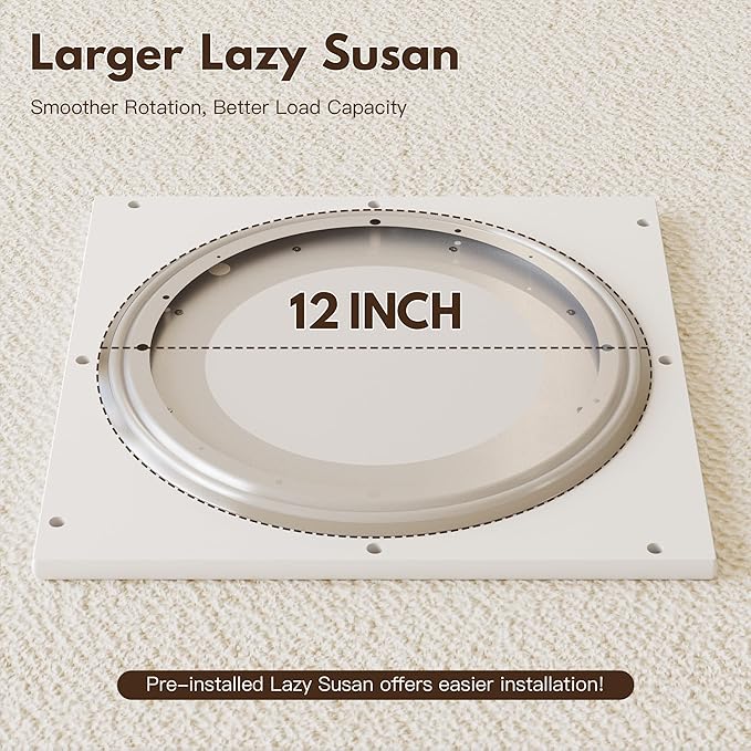 YOWOS Rotating Bookshelf Tower, 360 Display Spinning Bookcase, Bamboo Bookshelf Floor Standing Storage Rack, Wood Narrow Book Shelf Organizer for Kids&Adults (White, 2 Tier)