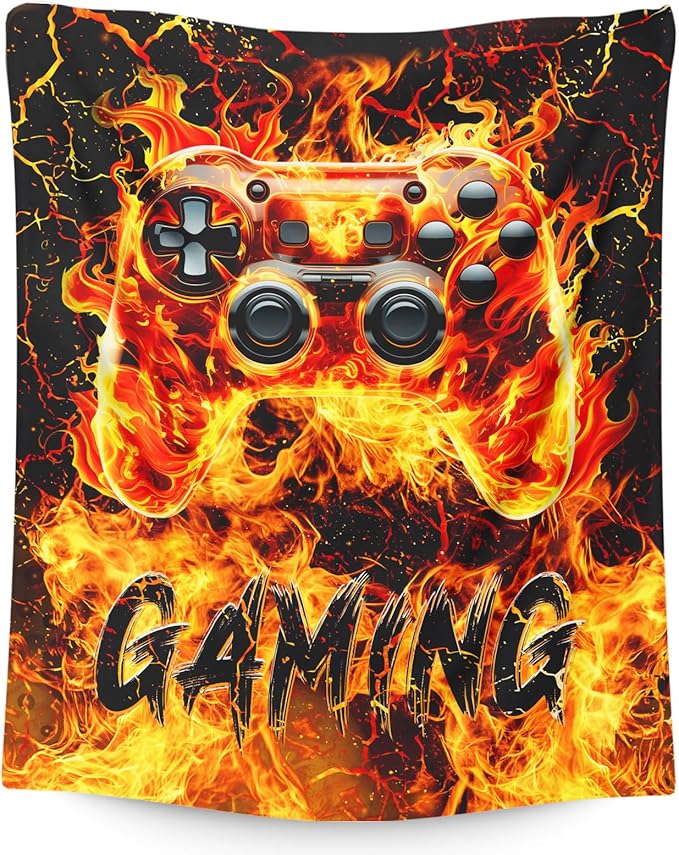 Boys Blanket Gaming Throw Blankets for Toddler Kids Game Lovers, 30x40 Inches Soft Comfy Throw for Sofa Couch Bed Office