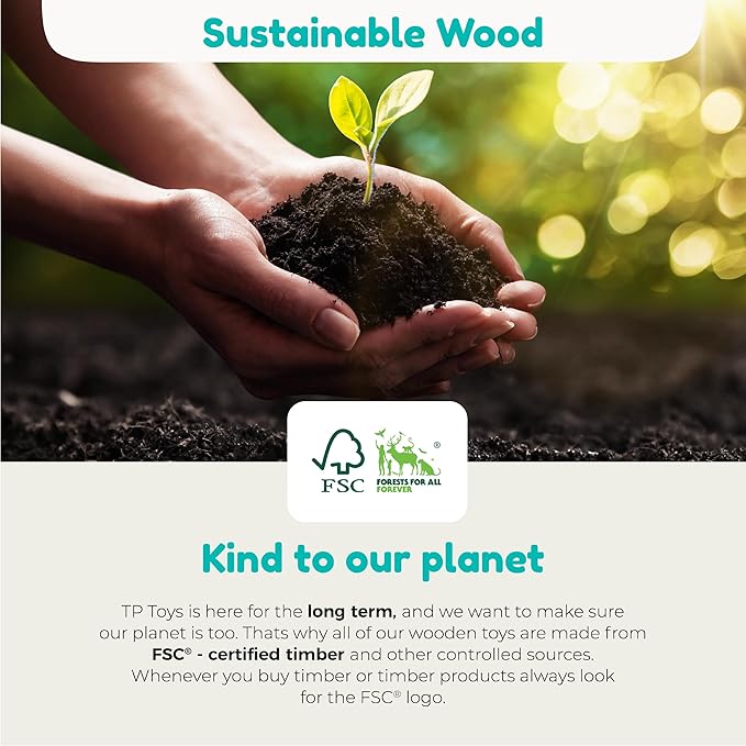 TP Toys, Kids Mud Kitchen | Backyard Kitchen Playset with Pretend Play Kitchen Accessories & Water Pan for Preschool Outdoor Play | for Ages 3-8 | Sustainable Sourcing from FSC Certified Timber.