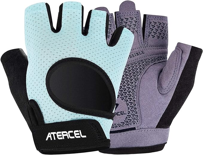 ATERCEL Weight Lifting Gloves Full Palm Protection, Workout Gloves for Gym, Cycling, Exercise, Breathable, Super Lightweight for Mens and Women