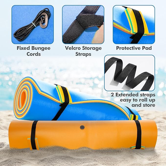 Lily Pad Floating Mat, 7/9/12/18 FT Floating Mat, Pool Float for Water Recreation, Floating Water Mat, 3-Layer Tear-Resistant XPE Foam for Boat, Beach, Ocean, Pool,Lake