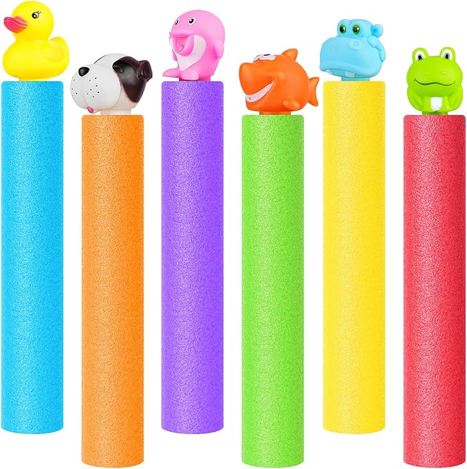 Water Guns, Water Squirter Gun 40 Ft Range Swimming Pool Beach Summer Party Outdoor Water Toys for Kids Age 4-12 Water Blasters for Teens Adults (animal-6pcs)